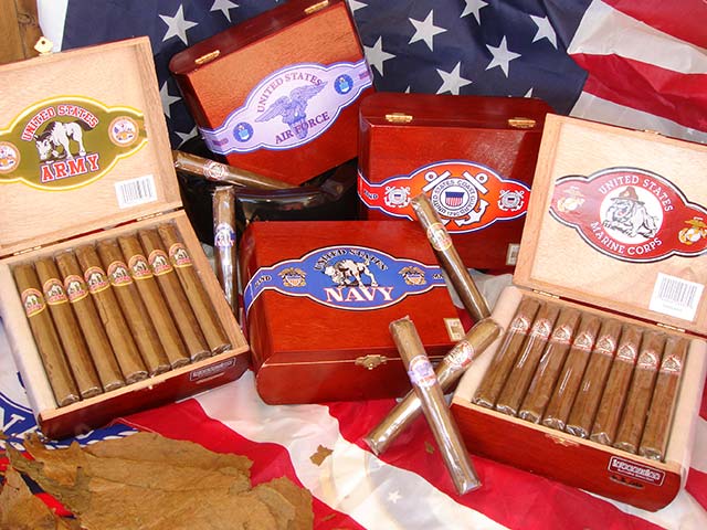 military themed cigars and cigar boxes