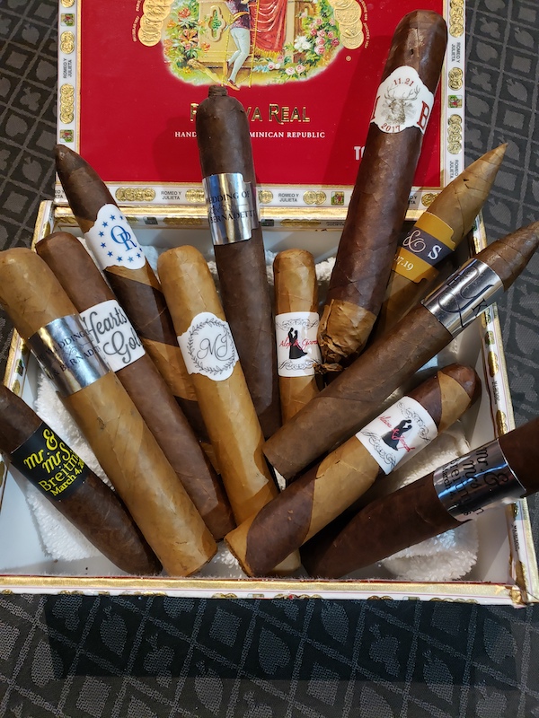 Cigar samples for wedding event